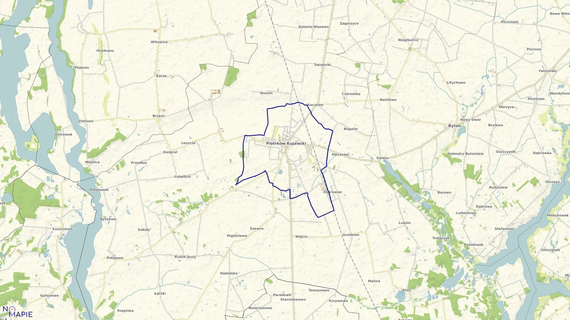 Mapa obrębu PIOTRKÓW KUJAWSKI w gminie Piotrków Kujawski